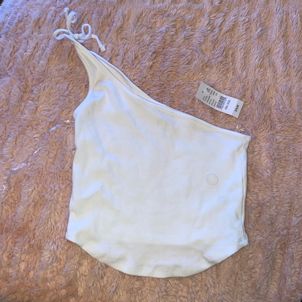 Pacsun one shoulder white tank